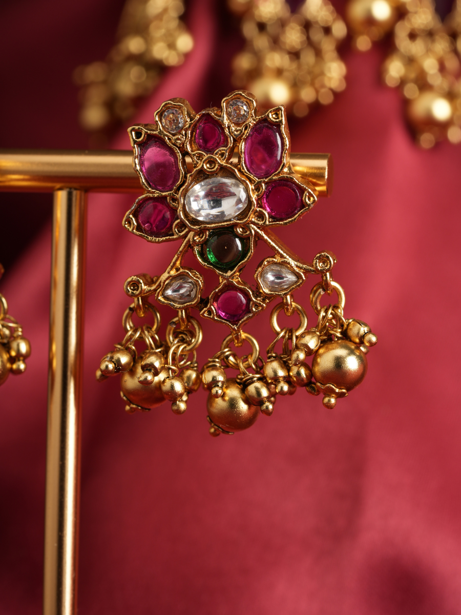 Manikya Kusum – Temple Jewellery Choker Set