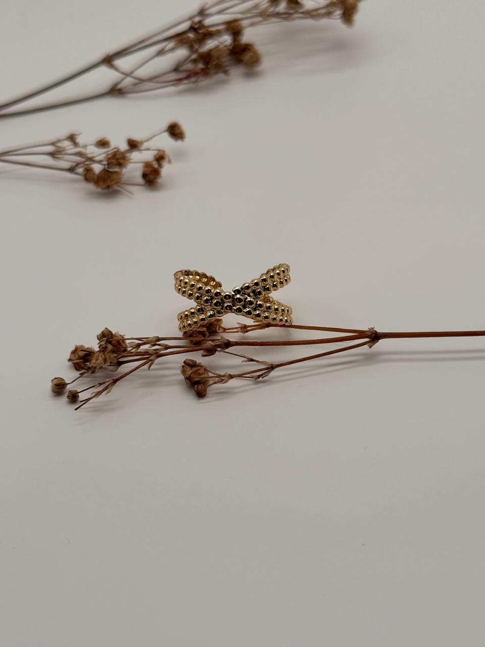 Bead Kiss – Adjustable Anti Tarnish Ring