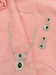Florencia Emerald American Diamond Necklace Set