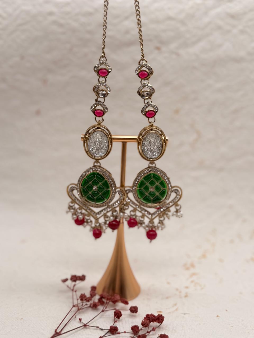 Shahnoor Rajwadi Kundan Replica Bridal Set