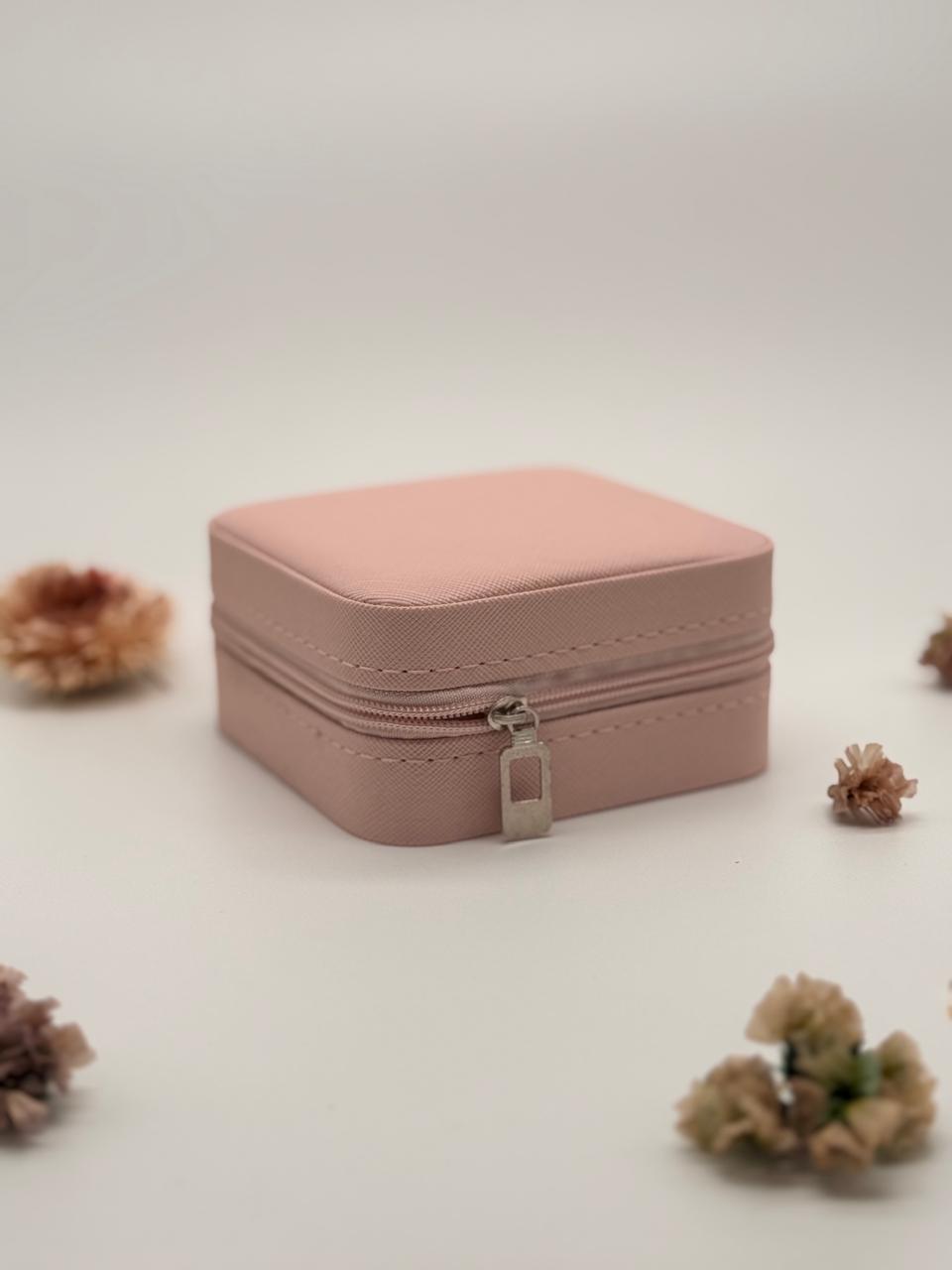 Blush Bloom – Travel-Friendly Jewelry Organizer Box (Empty)