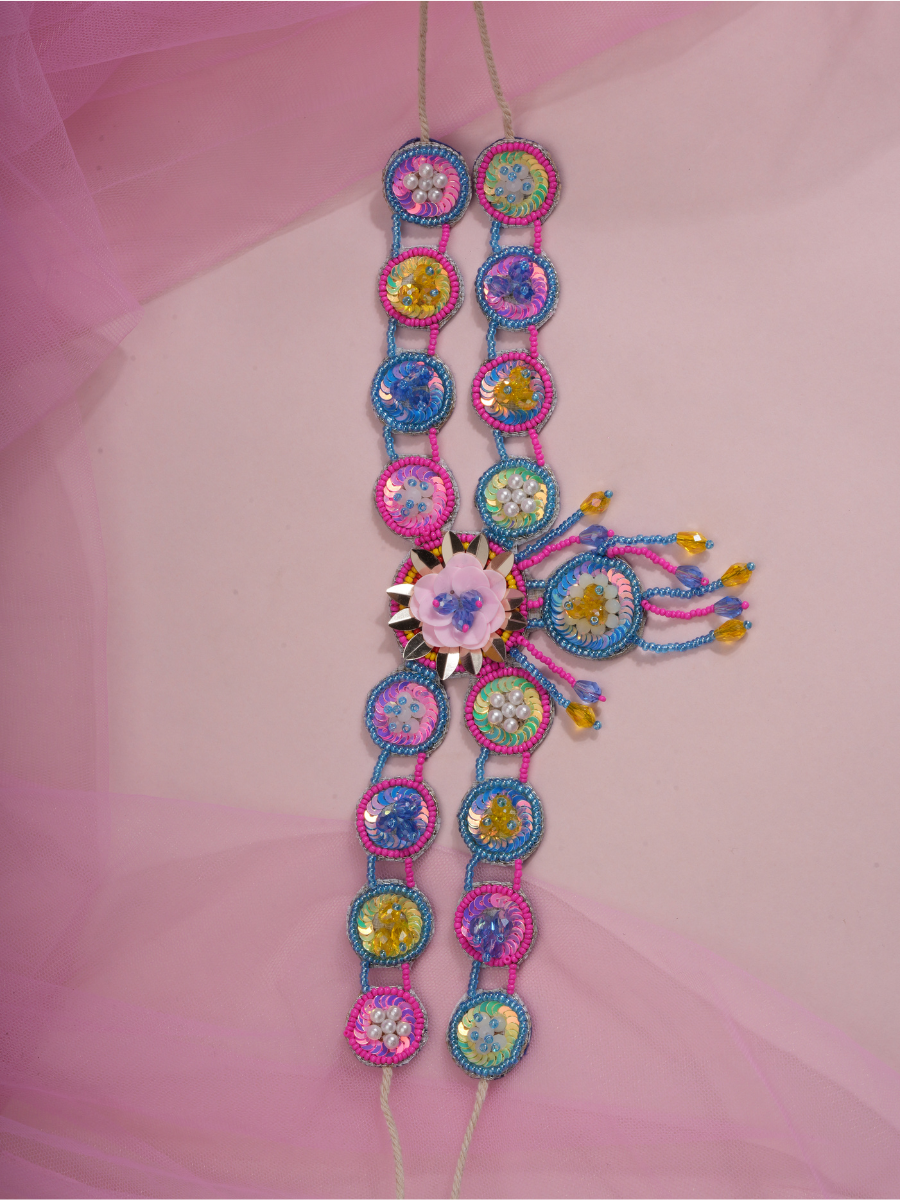 Carnival Bloom – Handmade Embroidered Jewellery Set