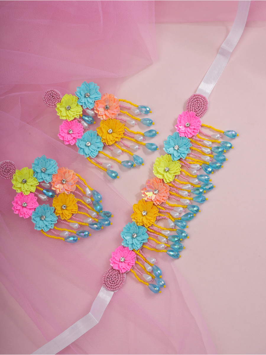 Mehfil Moods – Handmade Floral Jewellery Set