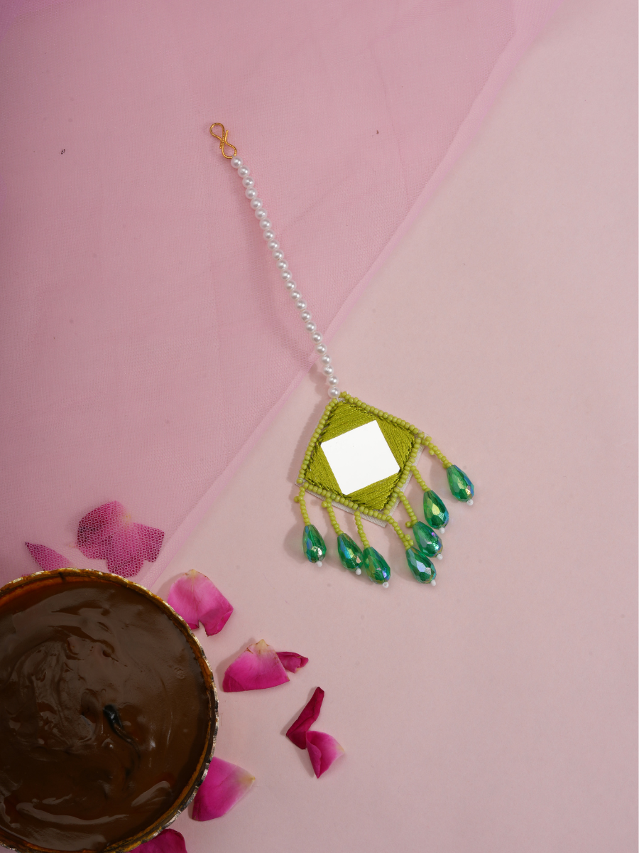 Zestara – Handmade Haldi Mirror Jewellery Set