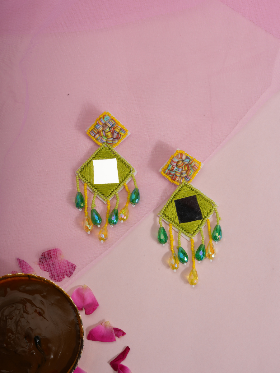 Zestara – Handmade Haldi Mirror Jewellery Set