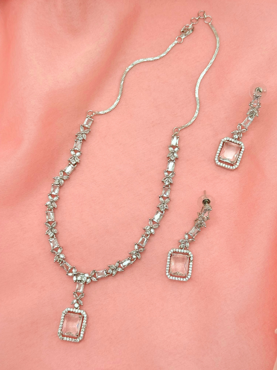 Frost Aura – Clear AD Necklace Set