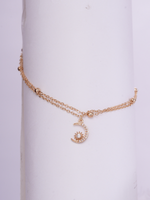 Skylocked – Anti Tarnish Double Chain Anklet