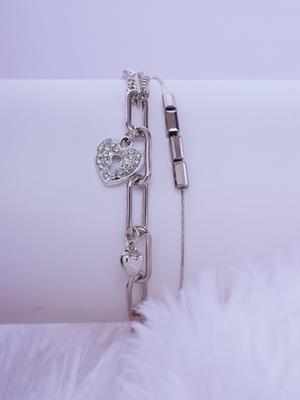 Link Locked – Layered Charm Bracelet