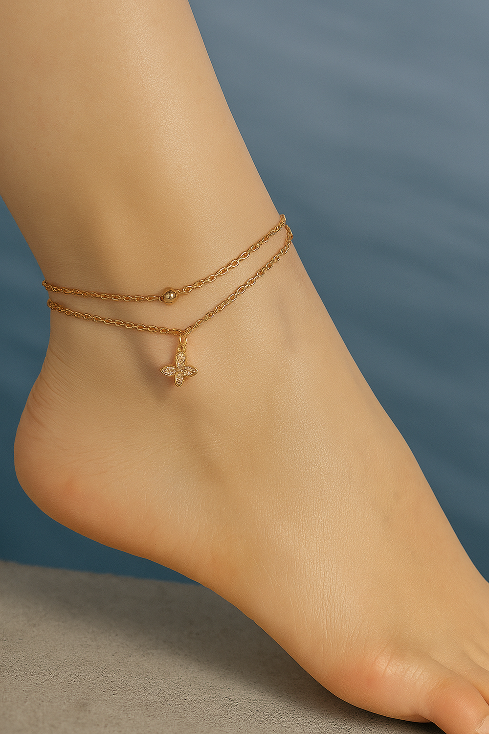 Soft Stroll – Anti Tarnish Charm Anklet
