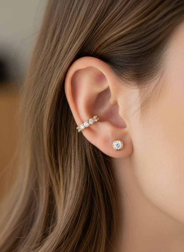 Aura Gleam – Anti Tarnish Ear Cuff