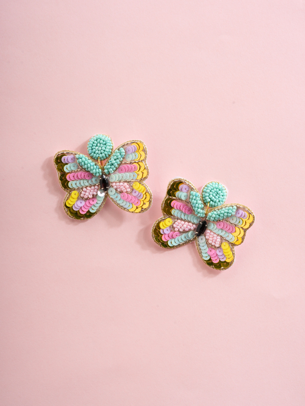 Sugar Flutter – Handmade Pastel Butterfly Earrings