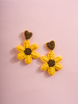 Sunlove – Handmade Beaded Floral Earrings