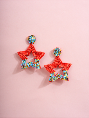 Stellar Pop – Handmade Beaded Star Earrings