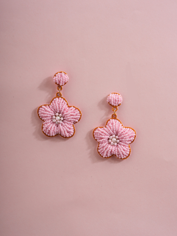 Petal Pop – Handmade Beaded Flower Earrings