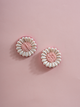 Pearl Daisy – Handmade Floral Stud Earrings