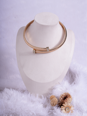 Crystal Crest – Anti Tarnish Hasli Necklace