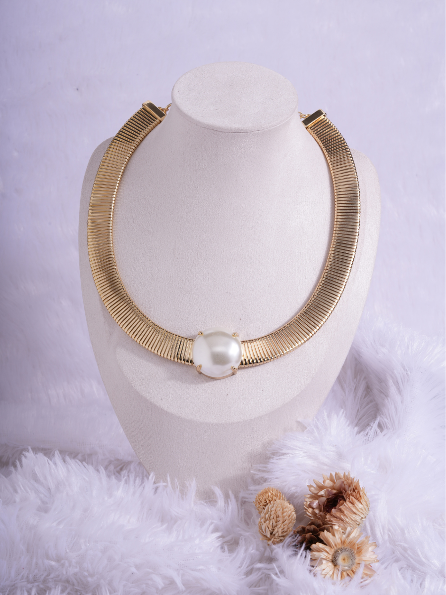 Pearl Monarch – Anti Tarnish Hasli Necklace