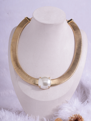Pearl Monarch – Anti Tarnish Hasli Necklace
