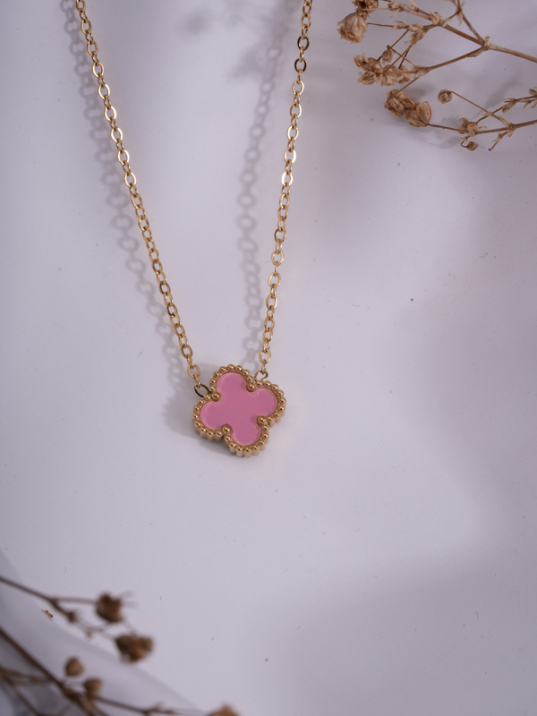 Blush Bloom – Anti-Tarnish Charm Necklace