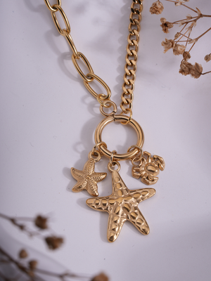 Coastal Harmony – Anti-Tarnish Charm Necklace