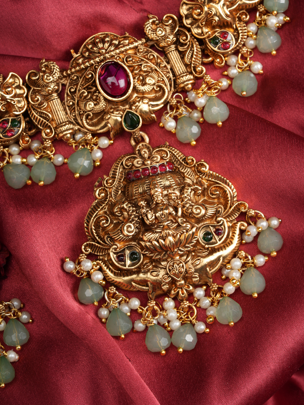 Divya Kamal Haar –  Temple Necklace Set