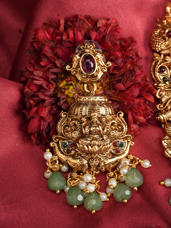 Divya Kamal Haar –  Temple Necklace Set