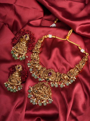 Divya Kamal Haar –  Temple Necklace Set