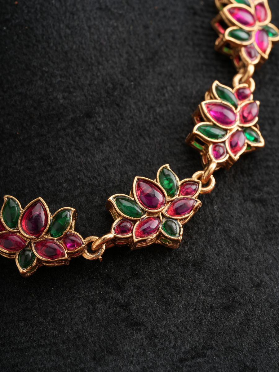 Kamalika Ratna Mala - Temple Necklace Set