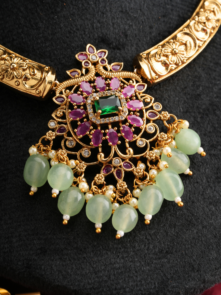 Chandrika Ratnamala – Temple Necklace Set