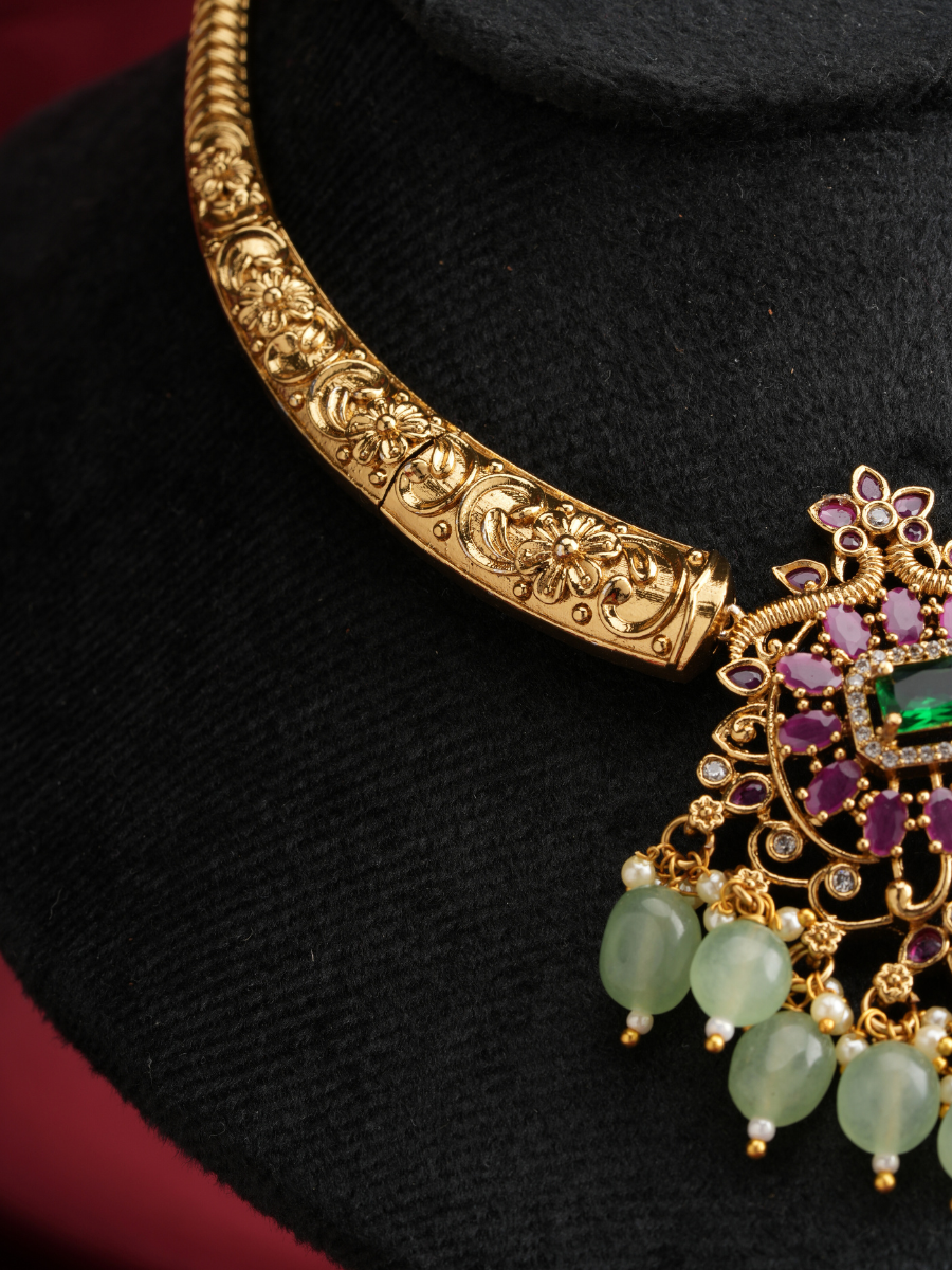 Chandrika Ratnamala – Temple Necklace Set