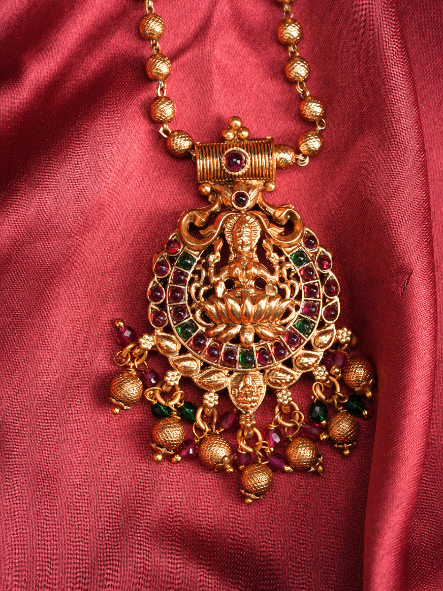 Rajata Padmavalli Haar – Temple Necklace Set