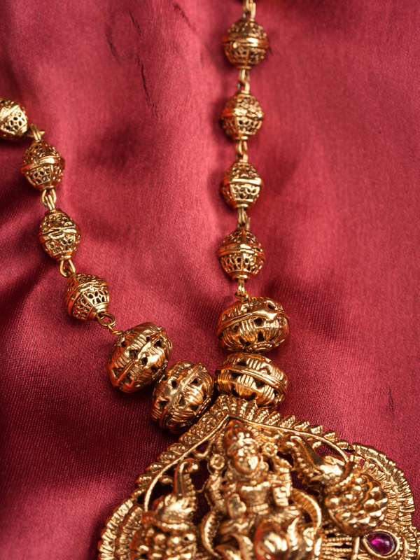 Vasudha Lakshmi Mala – Temple Jewellery Set