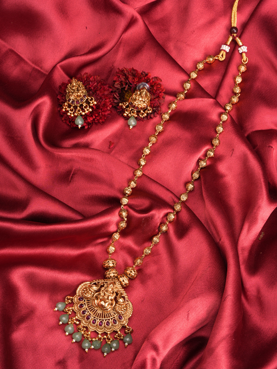 Vasudha Lakshmi Mala – Temple Jewellery Set