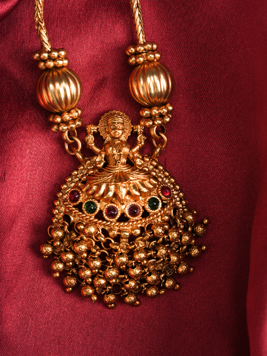 Guttapusalu Temple Mala - Golden Beads