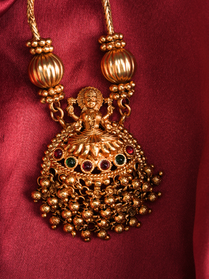 Guttapusalu Temple Mala - Golden Beads