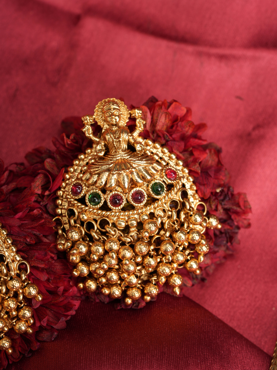 Guttapusalu Temple Mala - Golden Beads