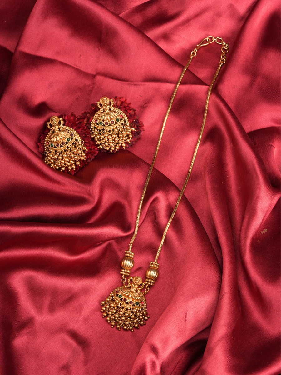 Guttapusalu Temple Mala - Golden Beads