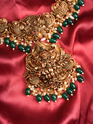 Padmapriya Lakshmi Haar – Temple Necklace Set