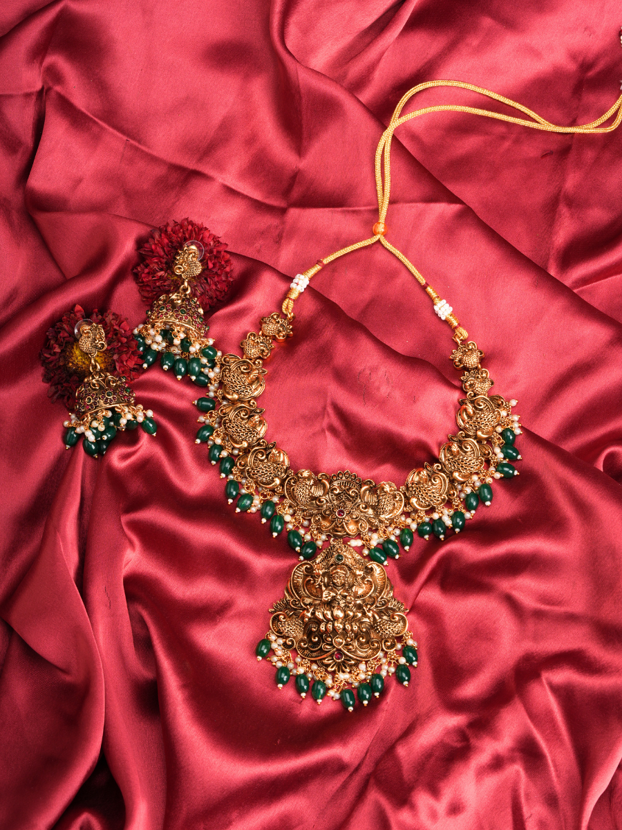 Padmapriya Lakshmi Haar – Temple Necklace Set