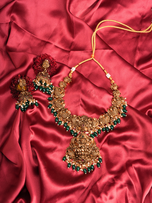 Padmapriya Lakshmi Haar – Temple Necklace Set
