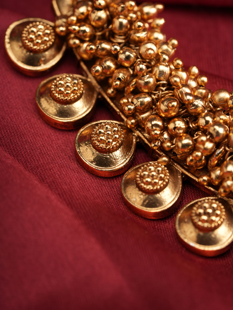 Ratnamanjari – Golden Beads Temple Necklace