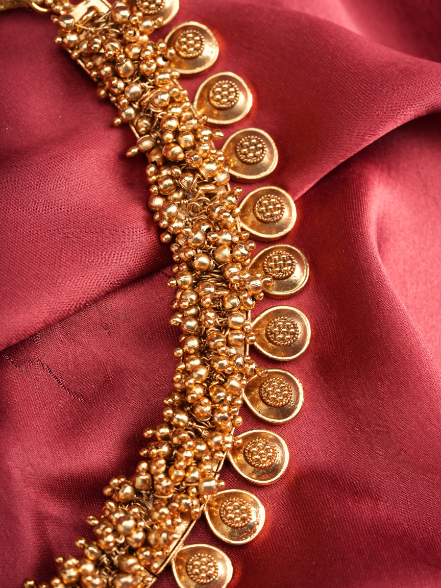 Ratnamanjari – Golden Beads Temple Necklace