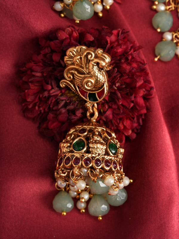 Anantashree Ruby Haar.– Temple Necklace Set