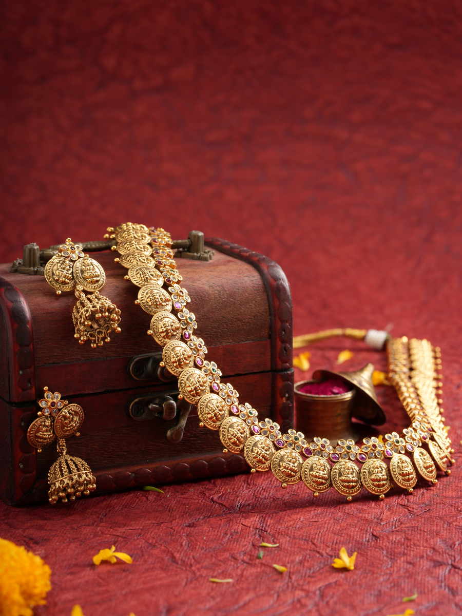 Suvarna Vaibhav – Temple Necklace Set