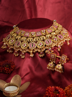 Kanaka Roopini – Jadau Temple Choker Set