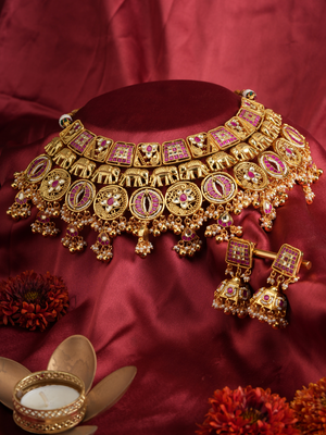 Kanaka Roopini – Jadau Temple Choker Set
