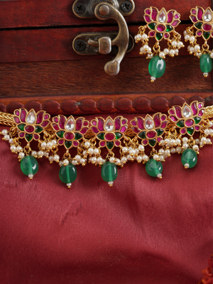 Sugandha Padma Choker – Temple Jewellery