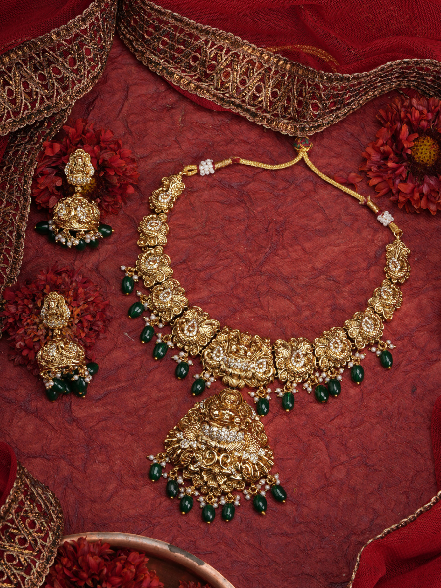 Kanakavalli Alankara - Emerald Danglers
