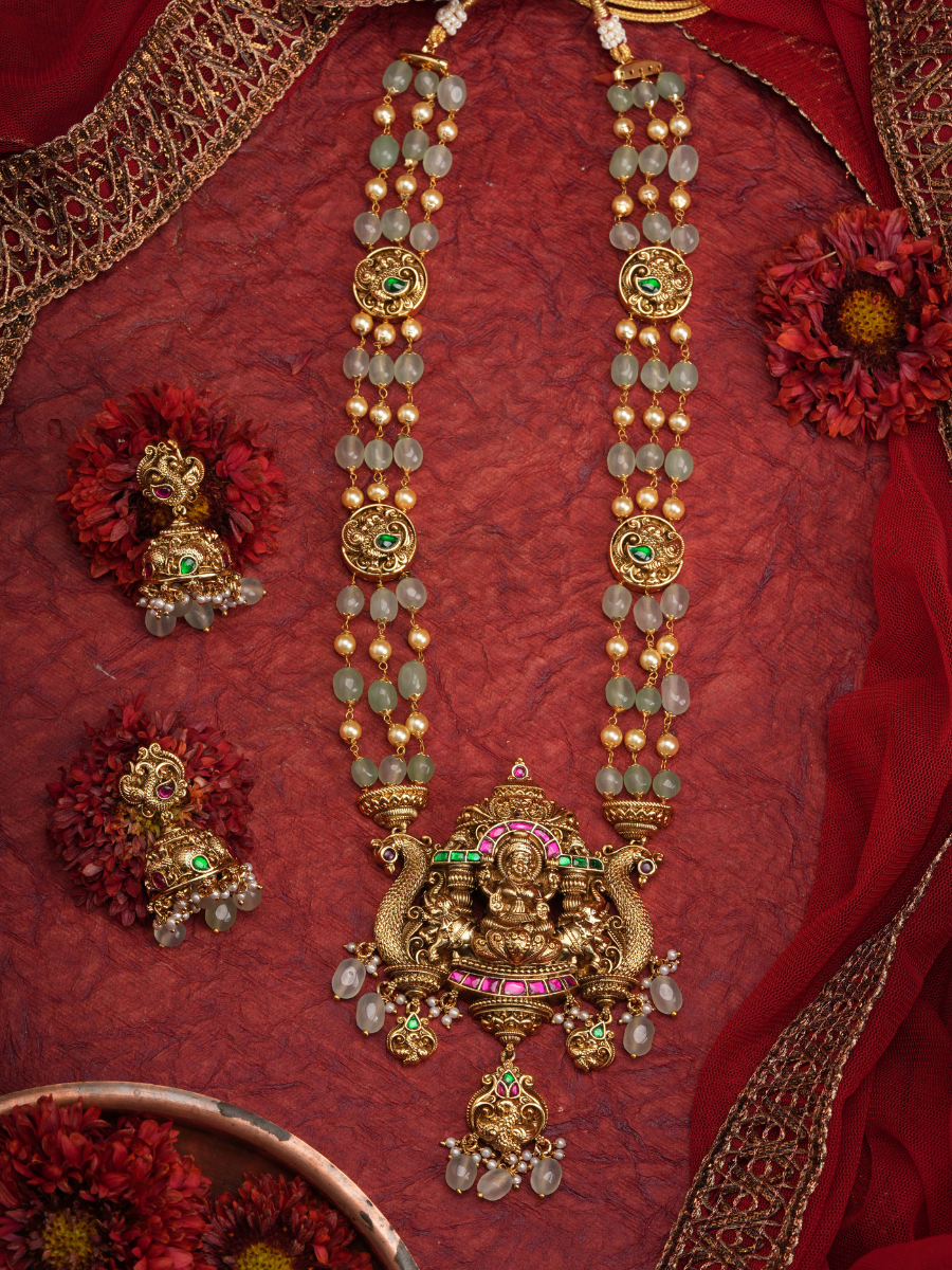 Amrita Lakshmi Haar – Temple Necklace Set
