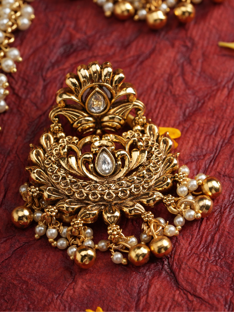 Rajamala – Pearl Temple Necklace Set